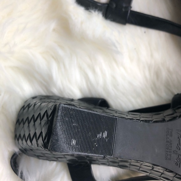 Franco sarto wedge sandal. Basket weave heel. Size 8. Black. - Picture 7 of 12